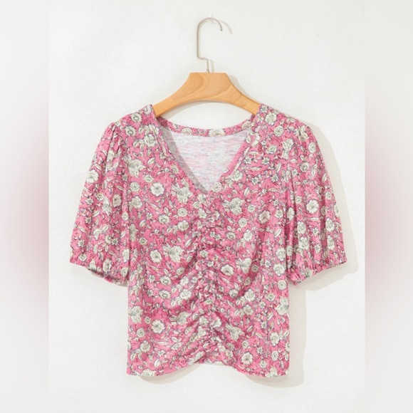 Floral Pink Short Sleeve Tee - Picture 7 of 16